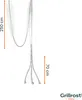 A metal chain set with measurement indicators. Podgląd zdjęcia produktu