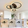 Plafonnier Led Noir Moderne Lampe de Couloir Dimmable Voir les images du produit 1