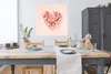 MuchoWow® Poster Herz - Blumen - Rosa 100x100 cm - Produktbild-Vorschau 3