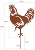 KOTARBAU® Gartendekoration Rostfiguren 65cm Hahn Henne Produktbild-Vorschau 4
