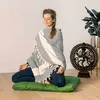 Meditationstuch gemustert, 100 x 175 cm schwarz/natur Produktbild-Vorschau 5