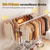 HOKEEPER Zware kledingrek op wielen, met dubbele Productafbeelding-voorbeeld 8