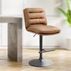 Barhocker HLO-CP246 Kunstleder schwarz  hellbraun Produktbild-Vorschau 1