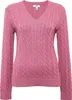 mavi Klassischer Zopfmuster Strickpullover mit V-Ausschnitt Produktbild-Vorschau 1