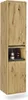 A tall, narrow cabinet with a wood-grain finish and gray accents. Podgląd zdjęcia produktu