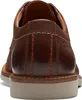 The back view of a brown leather men's dress shoe. Produktbild-Vorschau