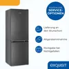 A refrigerator with accompanying marketing text and icons. Produktbild-Vorschau