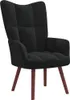 A black chair with wooden legs on a white background. Anteprima dell’immagine prodotto