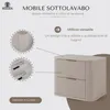 RODAN | Mobile da bagno - 60 CM - Beige Mat - MDF - 2 Anteprima dell’immagine prodotto 3