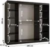 A diagram of a wardrobe with dimensions indicated by measurement lines and text. Produktbild-Vorschau