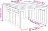 vidaXL Rasenmäher Garage Braun 73,5 x 81,5 x 38,5 cm Produktbild-Vorschau 8
