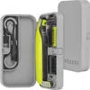A Philips OneBlade razor and its accessories are displayed inside an open gray carrying case. Anteprima dell’immagine prodotto