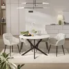 Set di tavoli da pranzo Vicco Loyd Bianco/Nero 120 x 120 cm Anteprima dell’immagine prodotto 6