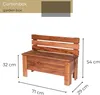STOLMAK Cassapanca Da Giardino In Legno Di Pino Massello Anteprima dell’immagine prodotto 2
