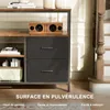 credenza larga 108 cm con illuminazione a LED, 4 cassetti, Anteprima dell’immagine prodotto 4