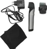 A collection of grooming accessories including a trimmer, charger, and storage pouches, laid out on a white background. Náhled obrázku produktu