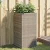 vidaXL květináč Grey 40x40x80 cm Poly ratan Náhled obrázku produktu 2