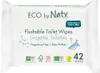 A package of flushable toilet wipes from ECO by Naty. Produktbild-Vorschau