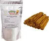 A collage showing a bag of cinnamon sticks and a pile of cinnamon sticks. Podgląd zdjęcia produktu