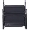 A folded black lounge chair. Produktbild-Vorschau