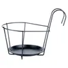 A black metal balcony railing planter holder with a tray. Podgląd zdjęcia produktu