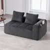 STILVORA Cord-Zweisitzer Sofa mit Rückenkissen, Loungesofa Produktbild-Vorschau 1
