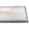 A close-up view of a white vacuum cleaner filter with a gray frame. Produktbild-Vorschau