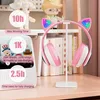 Kinder Mädchen Katzenohr Kopfhörer Over Ear mit LED licht Produktbild-Vorschau 7