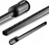 Three views of a black cleaning nozzle, likely for a steam cleaner. Produktbild-Vorschau