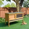 PawHut: gabbia per conigli in legno con tetto apribile e 2 Anteprima dell’immagine prodotto 2