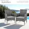 Lot de 2 fauteuils de jardin en rotin avec 2 sets de Voir les images du produit 7