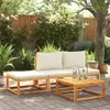 The Living Store Gartenhocker mit Kissen 65x65x29 cm Produktbild-Vorschau 4