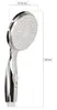 A chrome-plated shower head with dimensions indicated. Podgląd zdjęcia produktu