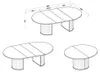 Masseno Ausziehbar Esstisch BOLLA 100 - 188 cm x 100 cm Produktbild-Vorschau 7