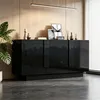 Merax Hochglanz Sideboard mit 3 Türen und 6 Fächern, Produktbild-Vorschau 8