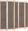 vidaXL Séparation de pièce en 5 parties, brun 200 x 170 x 4 Voir les images du produit 2