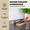 bremermann Rouleau de serviettes en bambou avec poids en Voir les images du produit 4