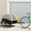 Fahrradanhänger Schwarz und Gelb 45 kg Eisen Produktbild-Vorschau 2