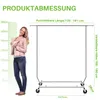 HOKEEPER  Rolling Kleiderständer,113kg Tragfähigkeit Produktbild-Vorschau 2