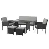 SVITA DENVER Polyrattan Gartenmöbel Set Essgruppe Lounge Produktbild-Vorschau 1