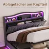 Letto imbottito INONEFT, 140x200 cm, con LED e USB, Anteprima dell’immagine prodotto 8