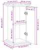 vidaXL Podstavec s úložným prostorem bílý 31x30x60 cm Náhled obrázku produktu 8
