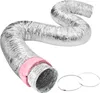 A flexible, insulated aluminum duct hose is shown coiled on a white background. Anteprima dell’immagine prodotto