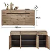 Sideboard >Bellano< in Viking Oak Nachbildung, MDF, Produktbild-Vorschau 4