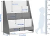 EUGAD Kinderregal mit 4 offenen Fächer, aus MDF, mit Produktbild-Vorschau 3