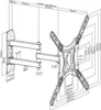 A technical drawing with dimensions of a wall-mount TV bracket. Náhled obrázku produktu