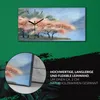 Küchenuhr Bürouhr Leinwand Uhr 60x30 Bäume Blumen malen Produktbild-Vorschau 5