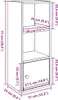 vidaXL Knihovna bílá 31x24x77 cm Materiál na bázi dřeva Náhled obrázku produktu 8