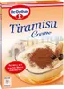 A box of Dr. Oetker Tiramisu Creme mix, showing a prepared dessert. Voir les images du produit