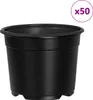 Maison Exclusive - Runder Blumentopf 50 pcs Schwarz Ø 10 x Produktbild-Vorschau 4